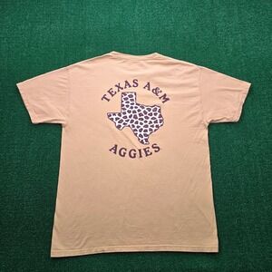 Texas A&M Aggies Shirt Mens Large Leopard Print State of Texas Gameday Tee